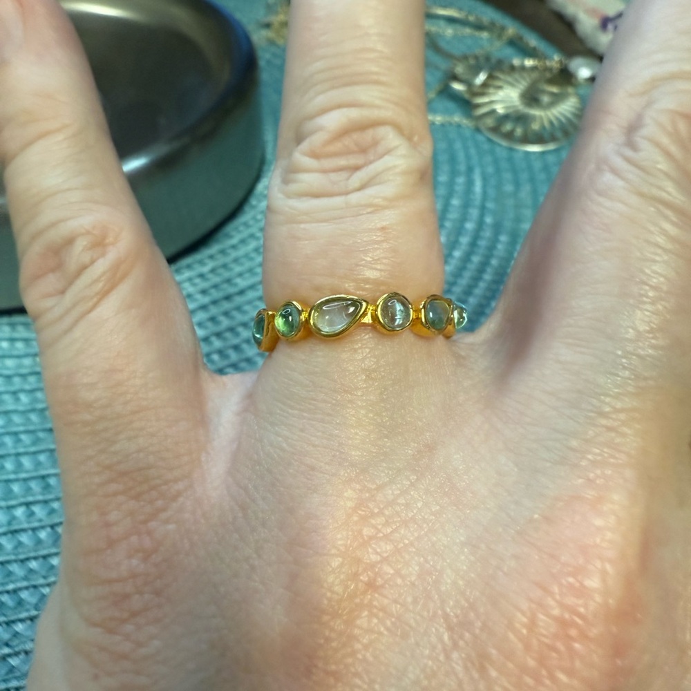 Melinda Maria aquamarine Isla ring size 7